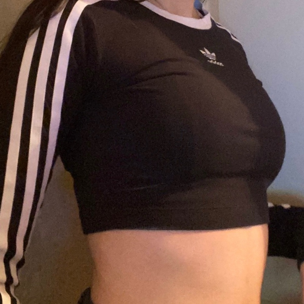 Adidas long sleeve crop top